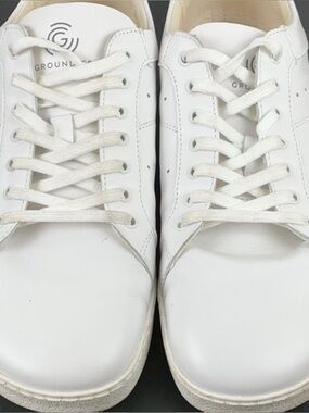 Groundies Urban Barefootware White Leather Men’s Sneakers